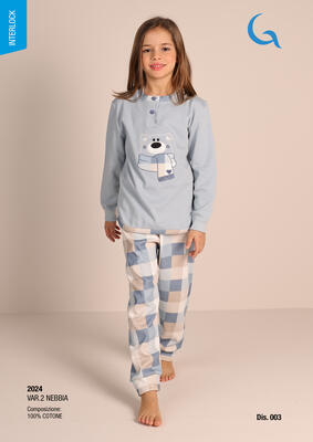 MÄDCHEN-PYJAMAS M/L 2024 Tellini S.R.L. Großhandelskleidung